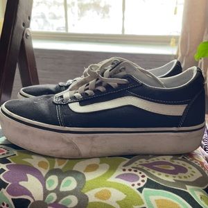 Black platform vans